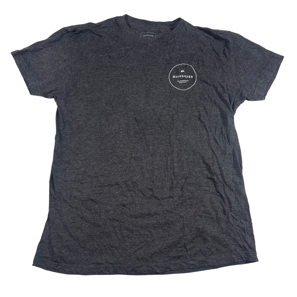 Quiksilver Boardriding Company Graphic T Shirt Men's L/G Charcoal Gray